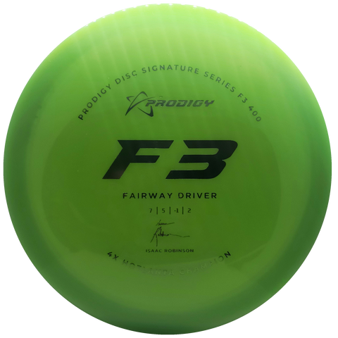 Prodigy: F3 Fairway Driver - Isaac Robinson 2022 Signature Series - Lime Green/Silver