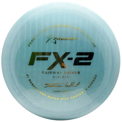 Prodigy: FX-2 Fairway Driver - Thomas Gilbert 2022 Signature Series - Light Blue/Gold