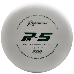 Prodigy: PA-5 Putt and Approach Disc - 300 Plastic - White/Green