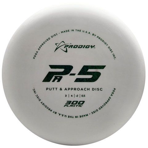 Prodigy: PA-5 Putt and Approach Disc - 300 Plastic - White/Green