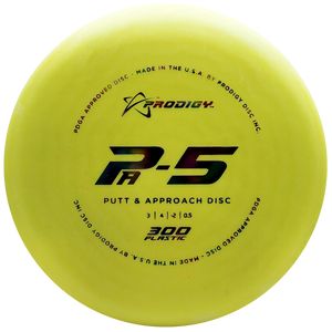 Prodigy: PA-5 Putt and Approach Disc - 300 Plastic - Yellow/Rainbow