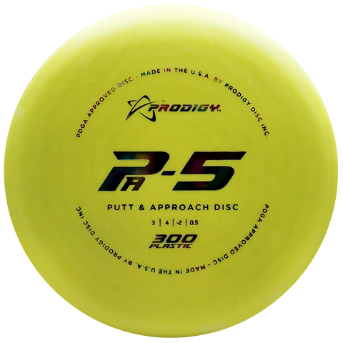 Prodigy: PA-5 Putt and Approach Disc - 300 Plastic - Yellow/Rainbow