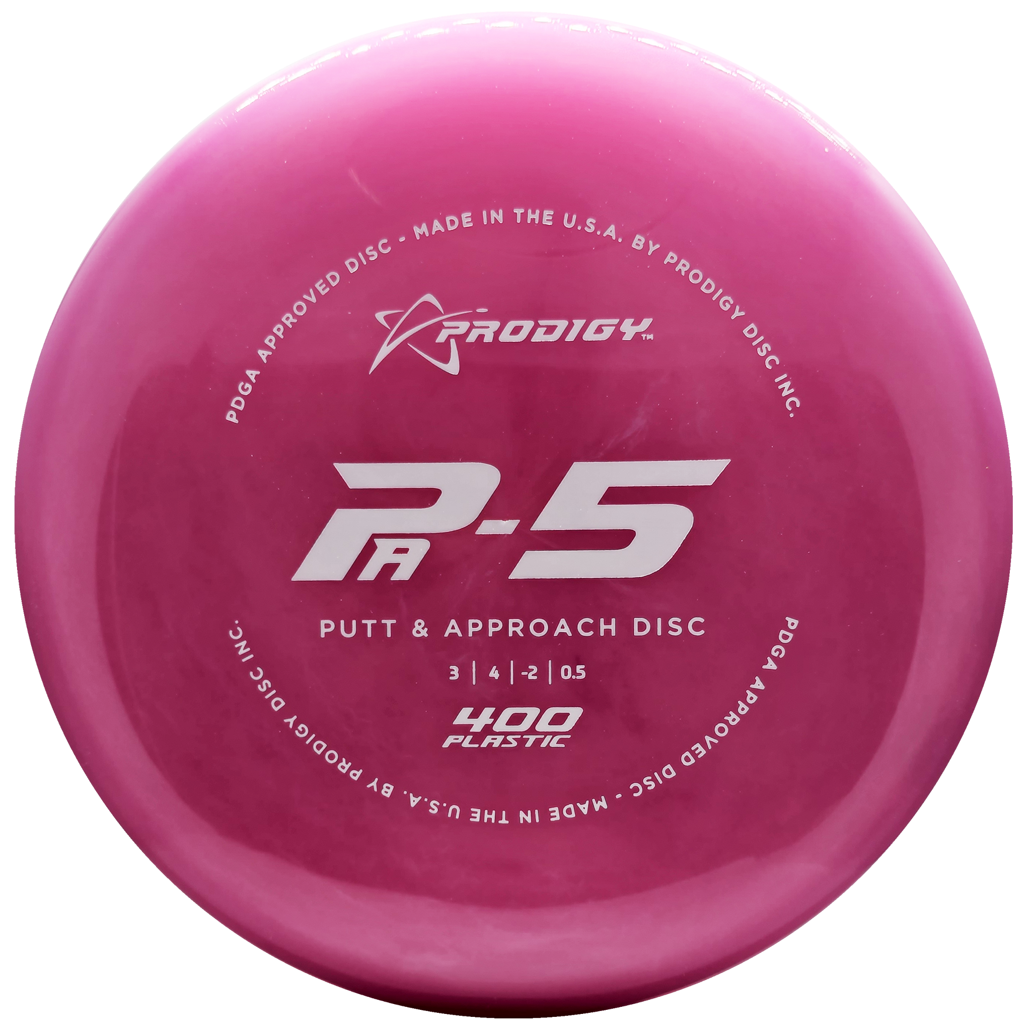 Prodigy: PA-5 Putt and Approach Disc - 400 Plastic - Pink/White