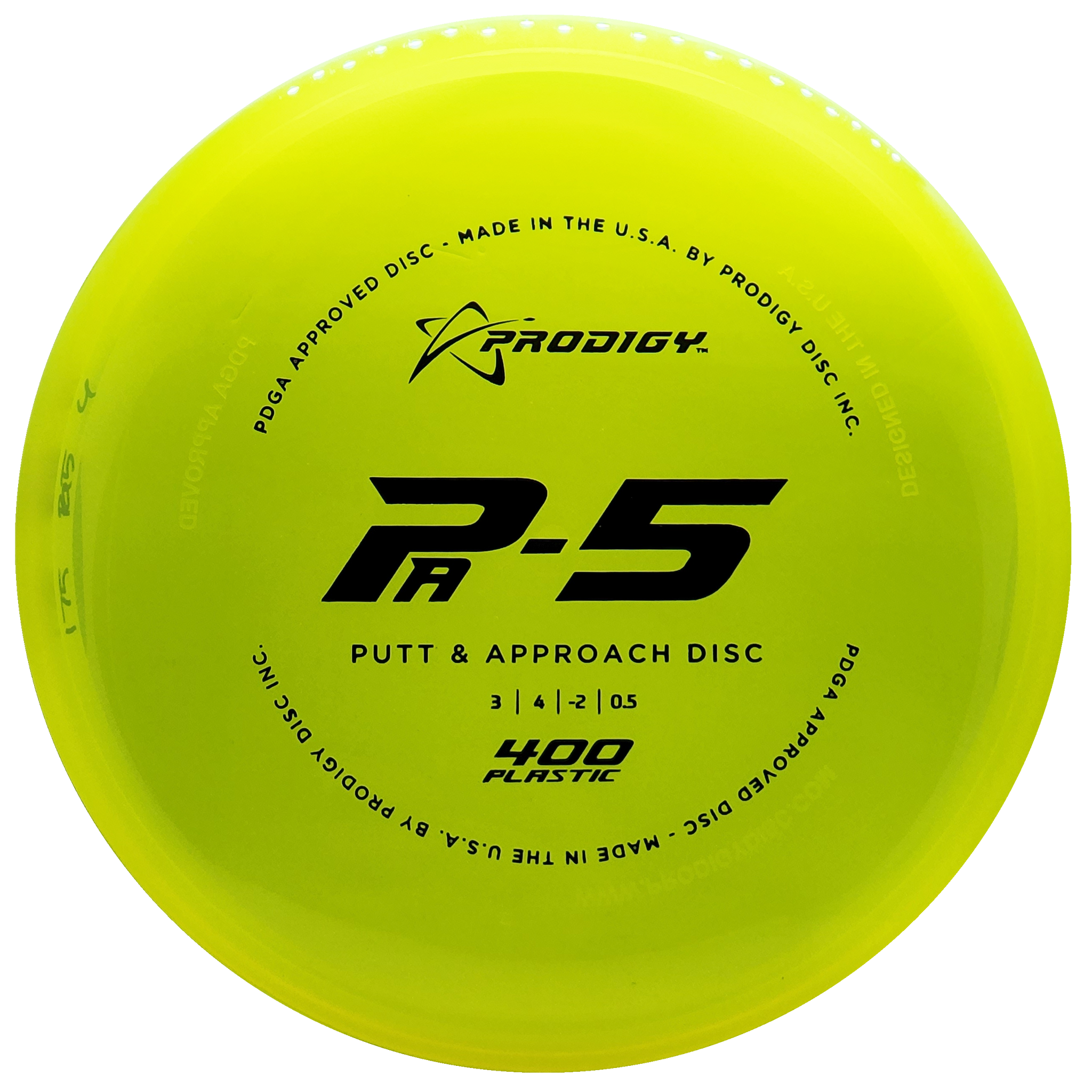 Prodigy: PA-5 Putt and Approach Disc - 400 Plastic - Yellow/Black