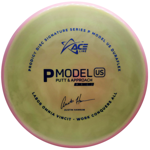 Prodigy ACE Line P MODEL US - Approach Disc - Austin Hannum 2022 Signature Series - Green/Pink/Blue