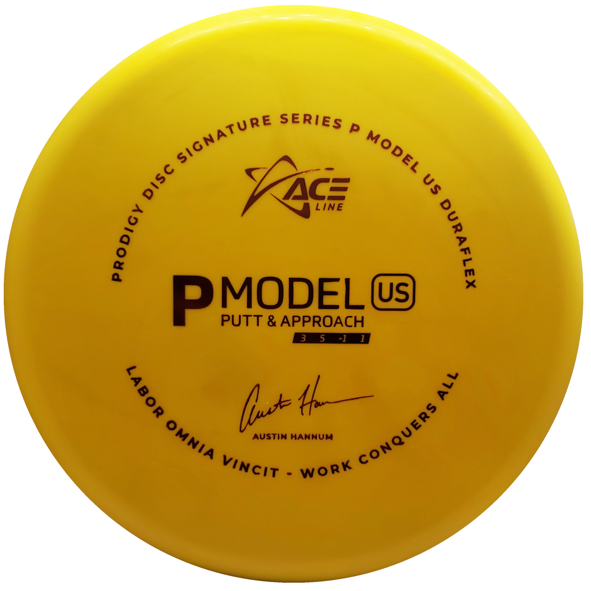 Prodigy ACE Line P MODEL US - Approach Disc - Austin Hannum 2022 Signature Series - Yellow/Red