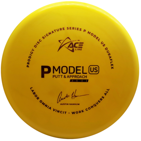 Prodigy ACE Line P MODEL US - Approach Disc - Austin Hannum 2022 Signature Series - Yellow/Red