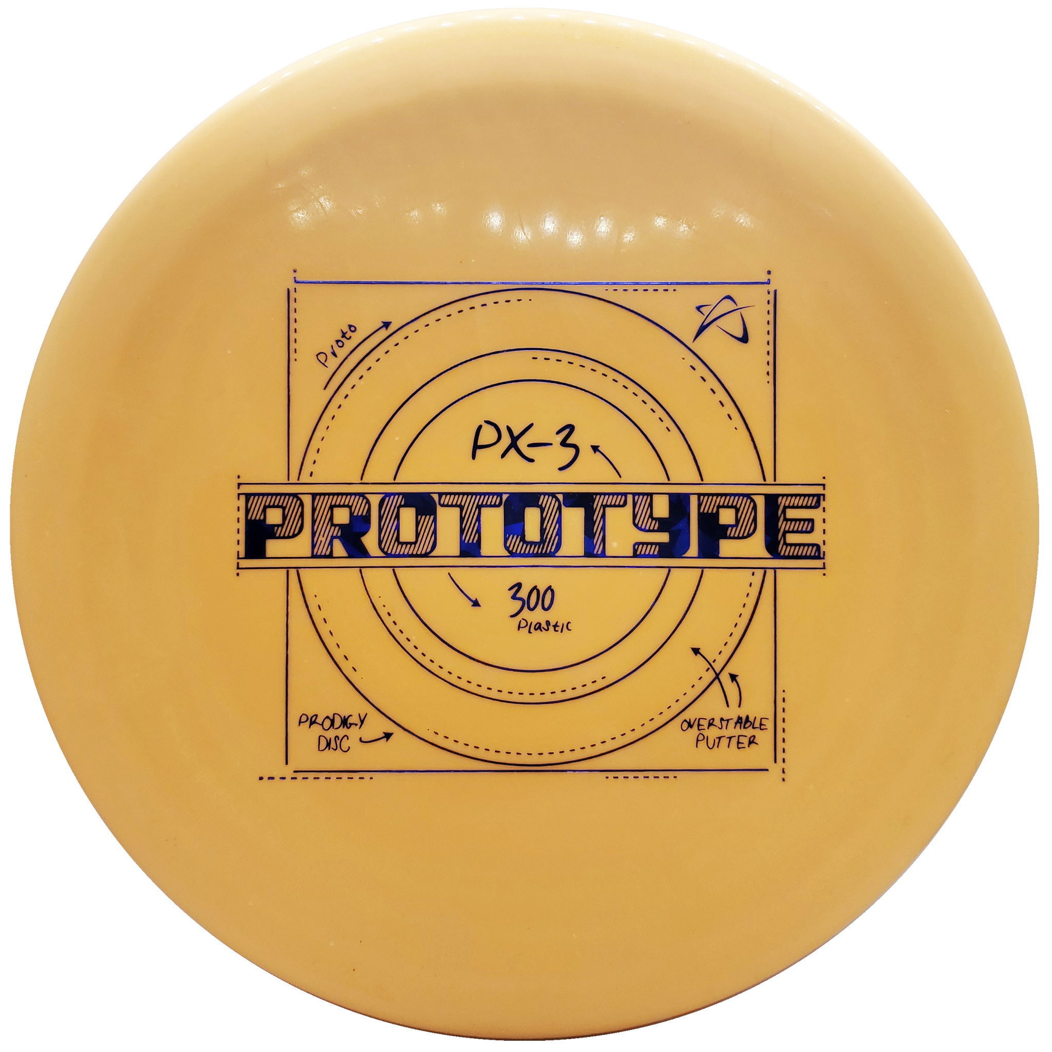 Prodigy: PX-3 Prototype Overstable Putter - Peach/Blue