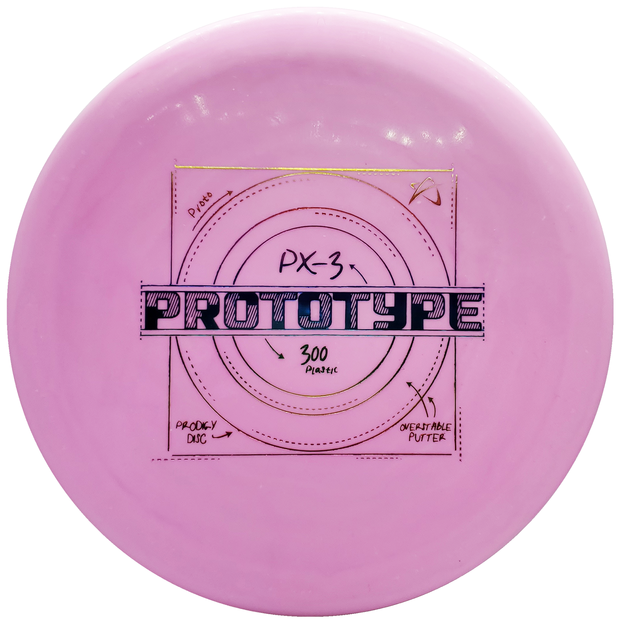 Prodigy: PX-3 Prototype Overstable Putter - Pink/Rainbow