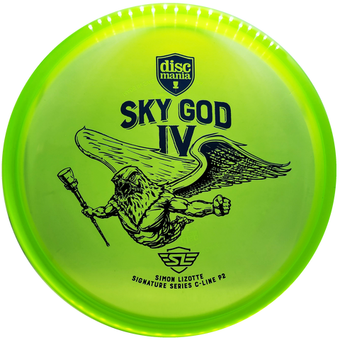 Discmania: Sky God 4 - Simon Lizotte Signature Series C-Line P2 - Lime Green/Blue