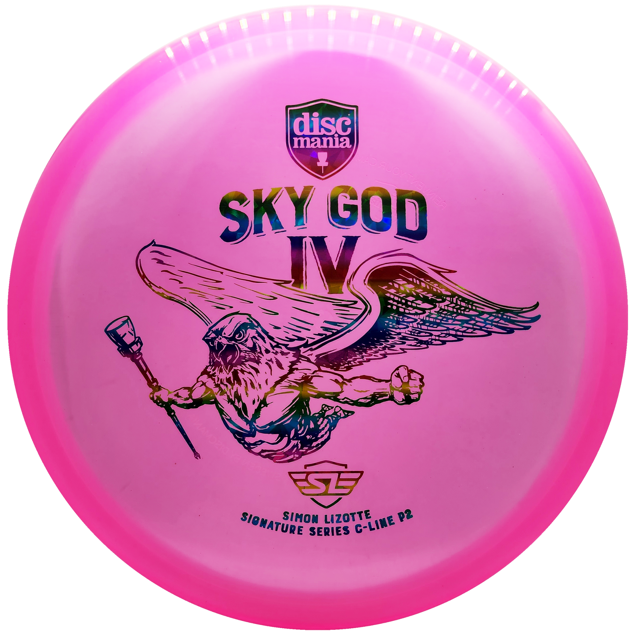 Discmania: Sky God 4 - Simon Lizotte Signature Series C-Line P2 - Pink/Rainbow