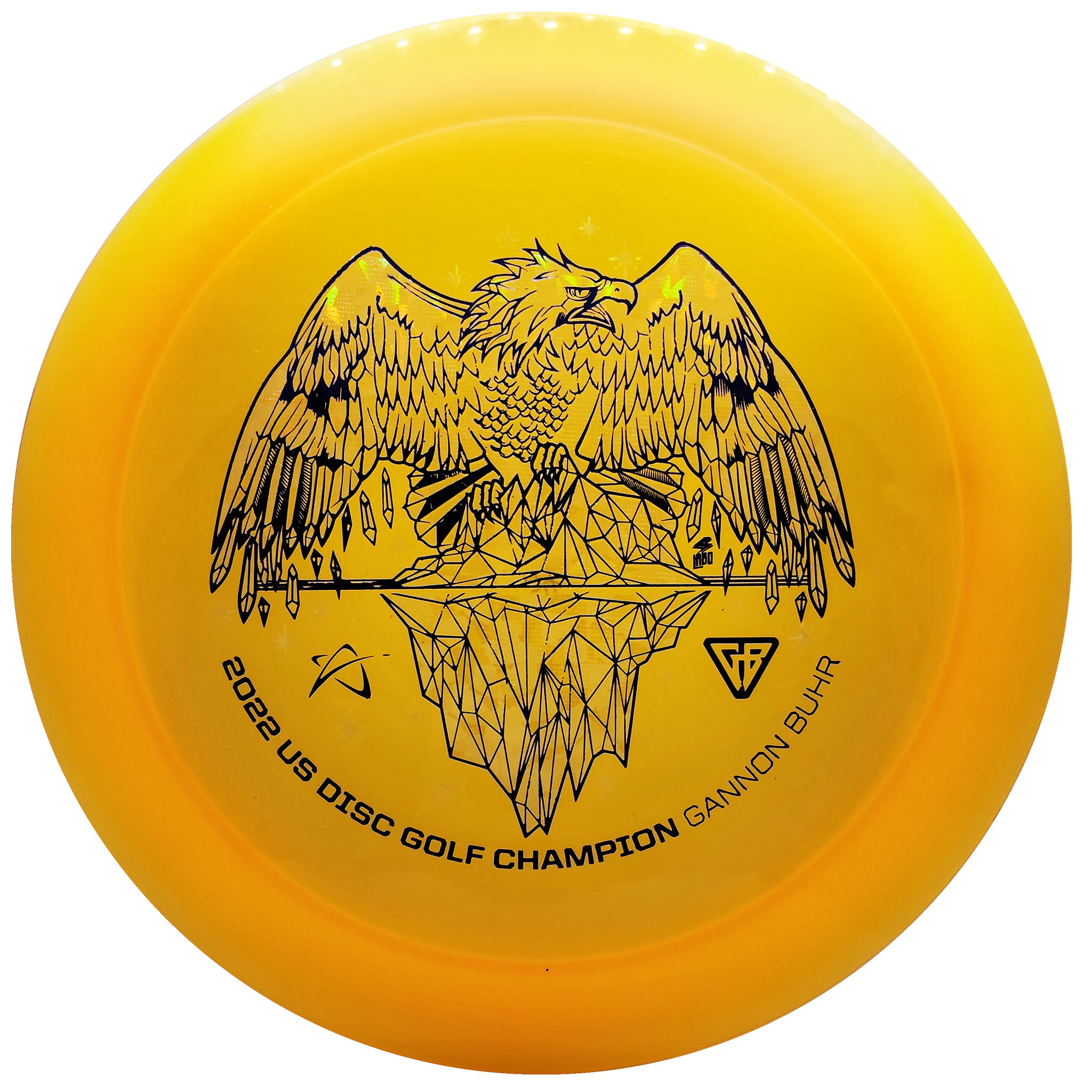 Prodigy: D1 Distance Driver - Gannon Buhr U.S. Champion Stamp - 400 Plastic - Amber/Blue