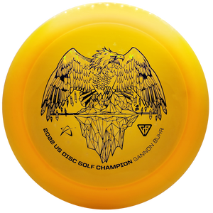 Prodigy: D1 Distance Driver - Gannon Buhr U.S. Champion Stamp - 400 Plastic - Amber/Blue