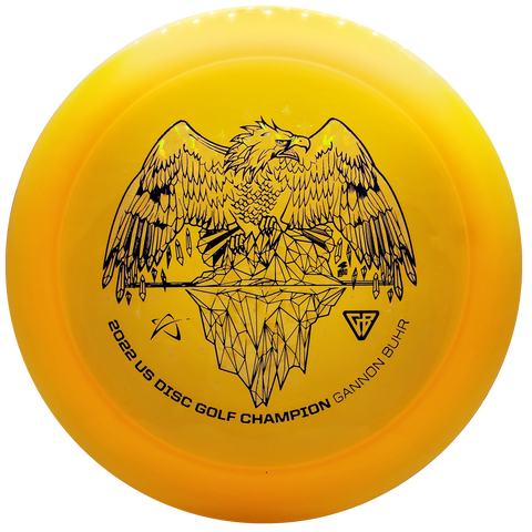 Prodigy: D1 Distance Driver - Gannon Buhr U.S. Champion Stamp - 400 Plastic - Amber/Blue