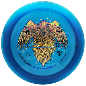 Prodigy: D1 Distance Driver - Gannon Buhr U.S. Champion Stamp - 400 Plastic - Blue/Gold