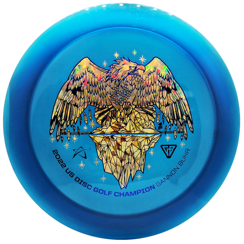 Prodigy: D1 Distance Driver - Gannon Buhr U.S. Champion Stamp - 400 Plastic - Blue/Gold