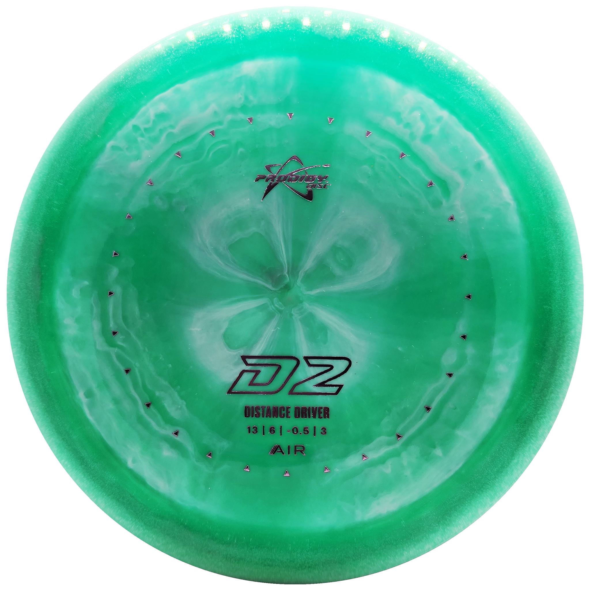 Prodigy: D2 Distance Driver - AIR Spectrum Plastic - Lime Green/Pink