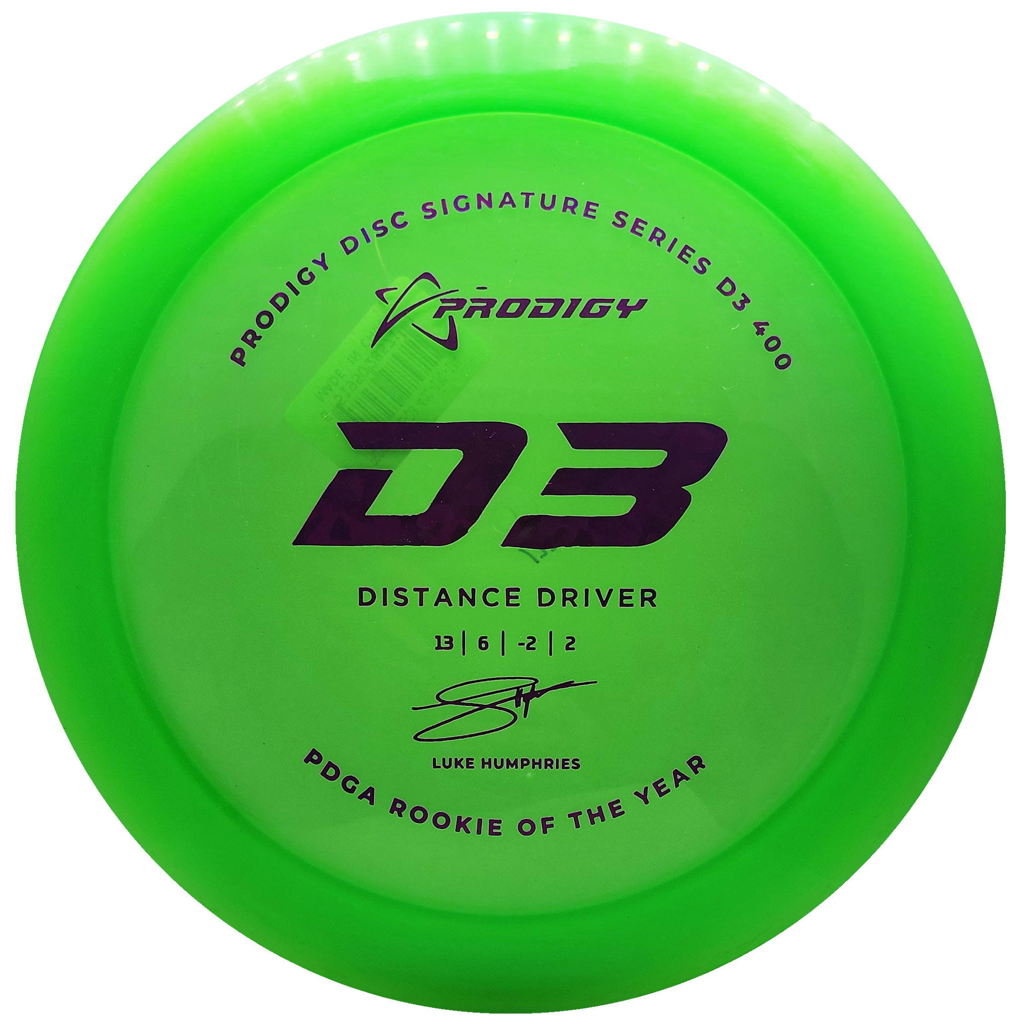 Prodigy: D3 Distance Driver - Luke Humphries 2022 Signature Series - Lime Green/Pink