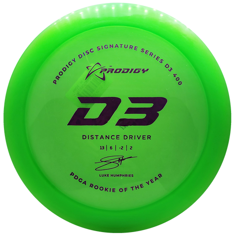 Prodigy: D3 Distance Driver - Luke Humphries 2022 Signature Series - Lime Green/Pink