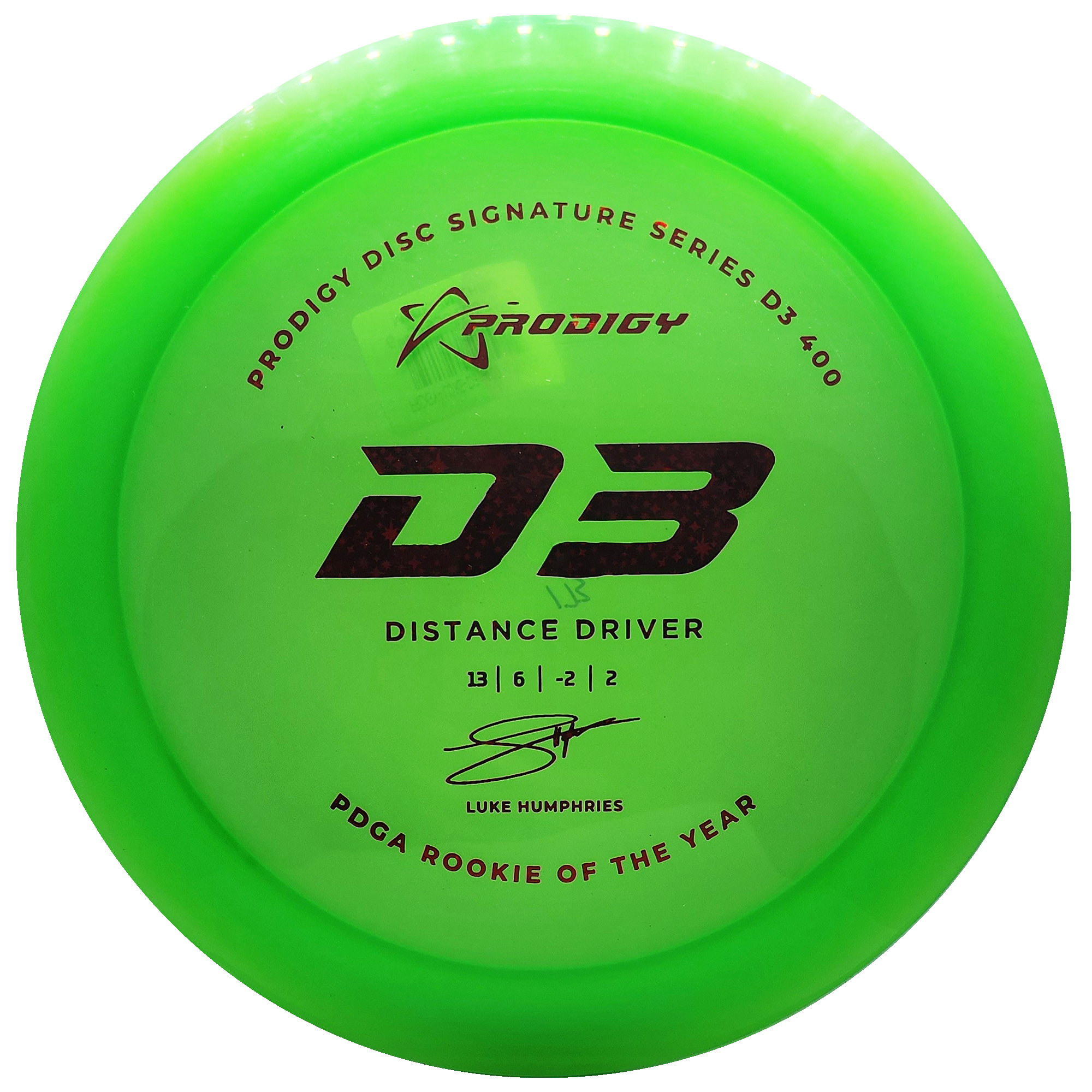 Prodigy: D3 Distance Driver - Luke Humphries 2022 Signature Series - Lime Green/Red