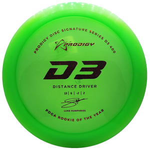 Prodigy: D3 Distance Driver - Luke Humphries 2022 Signature Series - Lime Green/Red