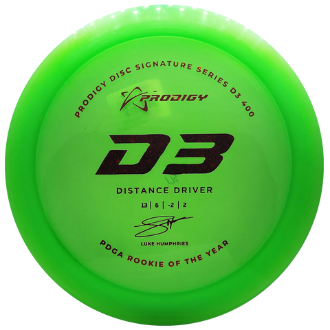 Prodigy: D3 Distance Driver - Luke Humphries 2022 Signature Series - Lime Green/Red