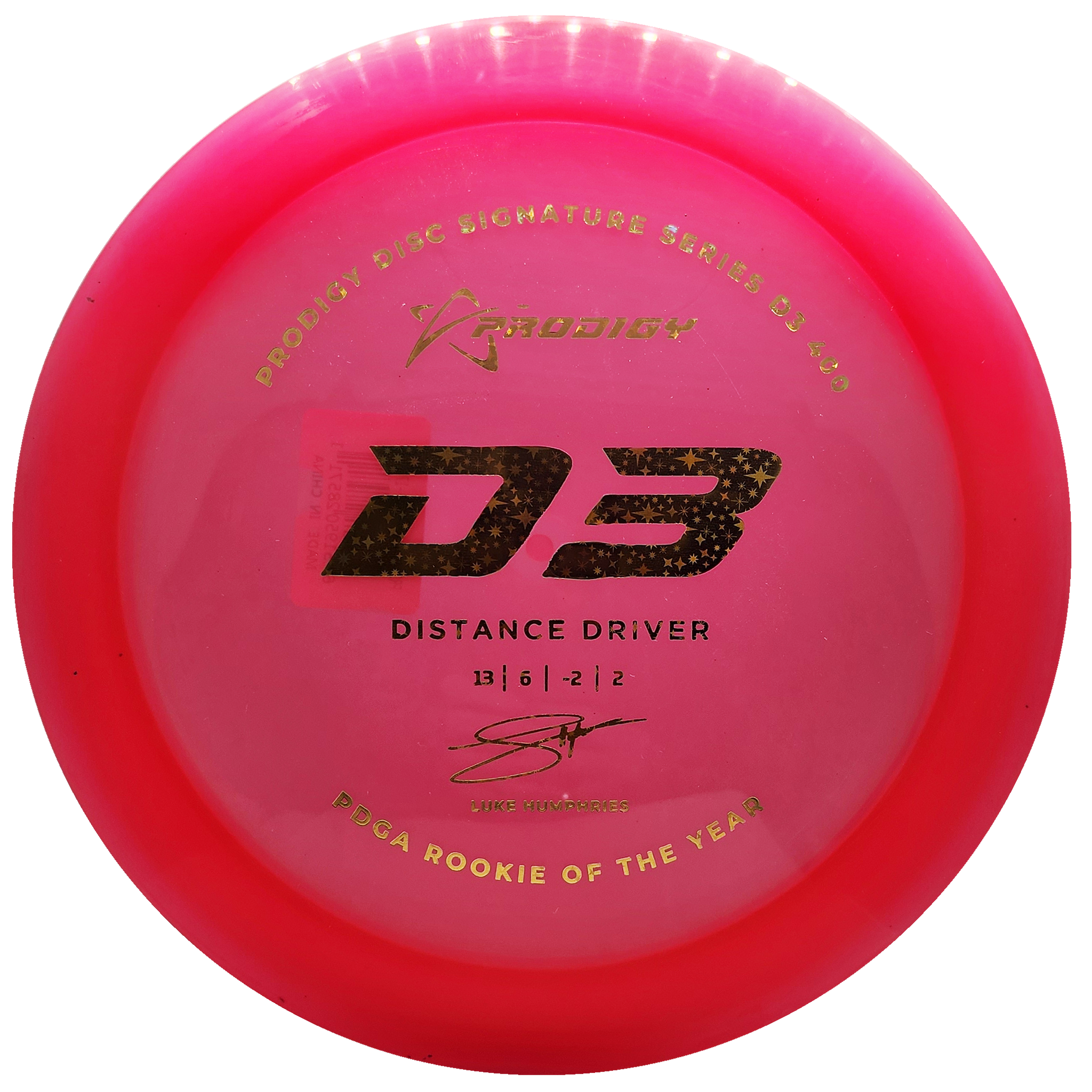 Prodigy: D3 Distance Driver - Luke Humphries 2022 Signature Series - Pink/Gold