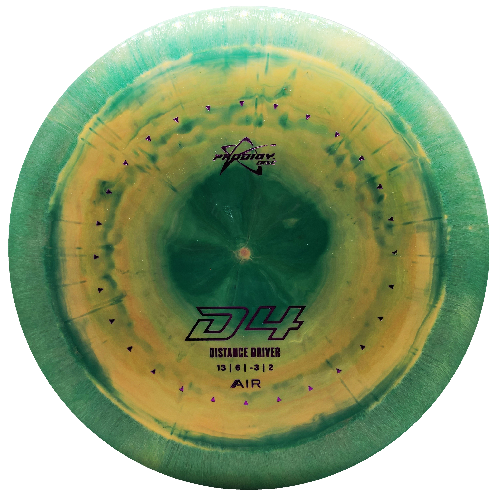 Prodigy: D4 Distance Driver - AIR Spectrum Plastic - Green/Yellow/Pink