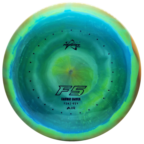 Prodigy: F5 Fairway Driver - AIR Spectrum Plastic - Lime Green/Blue/Orange/Blue