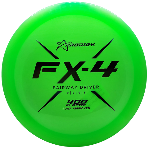 Prodigy: FX-4 Fairway Driver - 400 Plastic - Lime Green/Rainbow