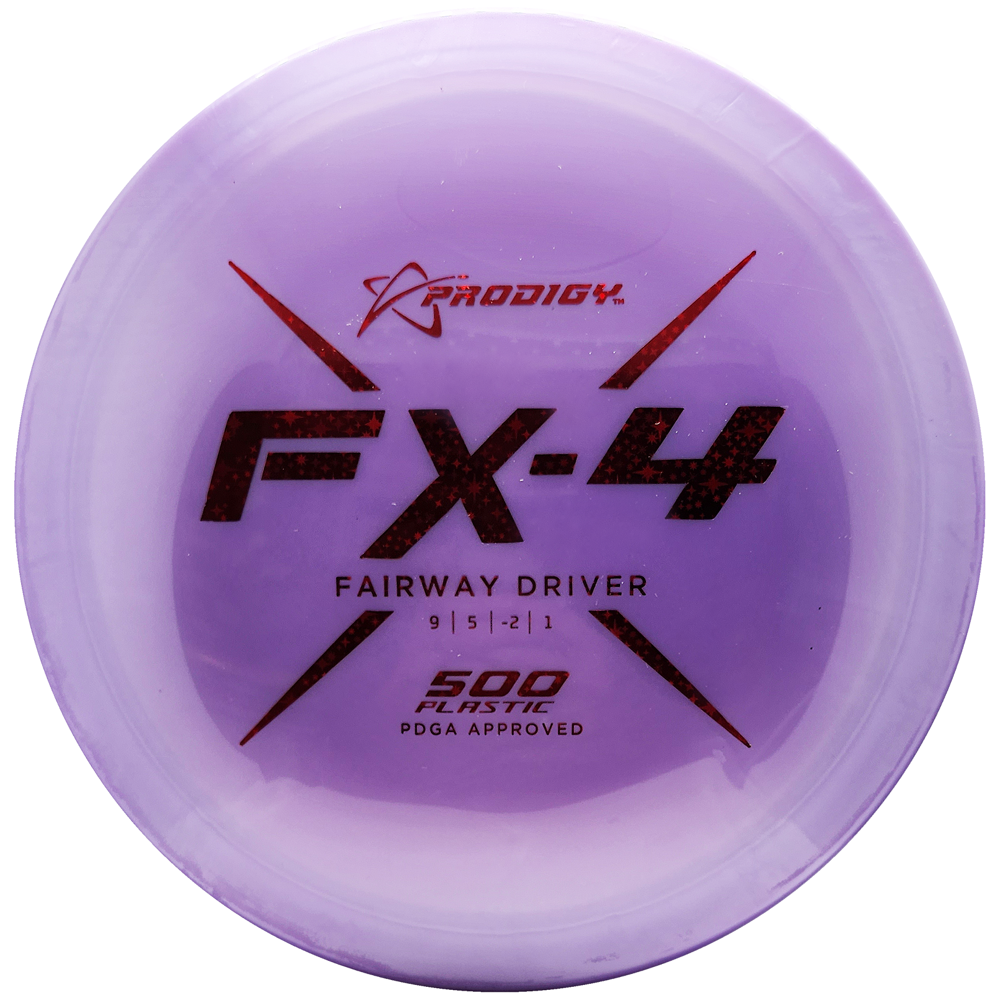 Prodigy: FX-4 Fairway Driver - 500 Plastic - Light Purple/Red