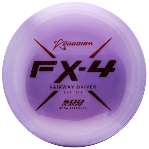 Prodigy: FX-4 Fairway Driver - 500 Plastic - Light Purple/Red