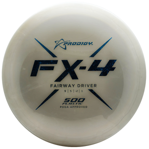 Prodigy: FX-4 Fairway Driver - 500 Plastic - White/Blue