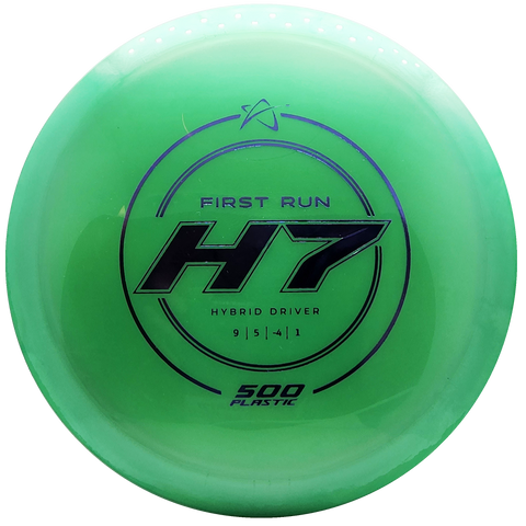 Prodigy: H7 Hybrid Driver - First Run Stamp - 500 Plastic - Green/Purple