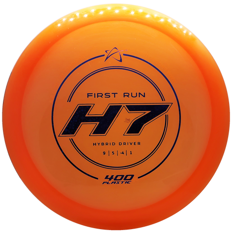 Prodigy: H7 Hybrid Driver - First Run Stamp - 400 Plastic - Orange/Blue