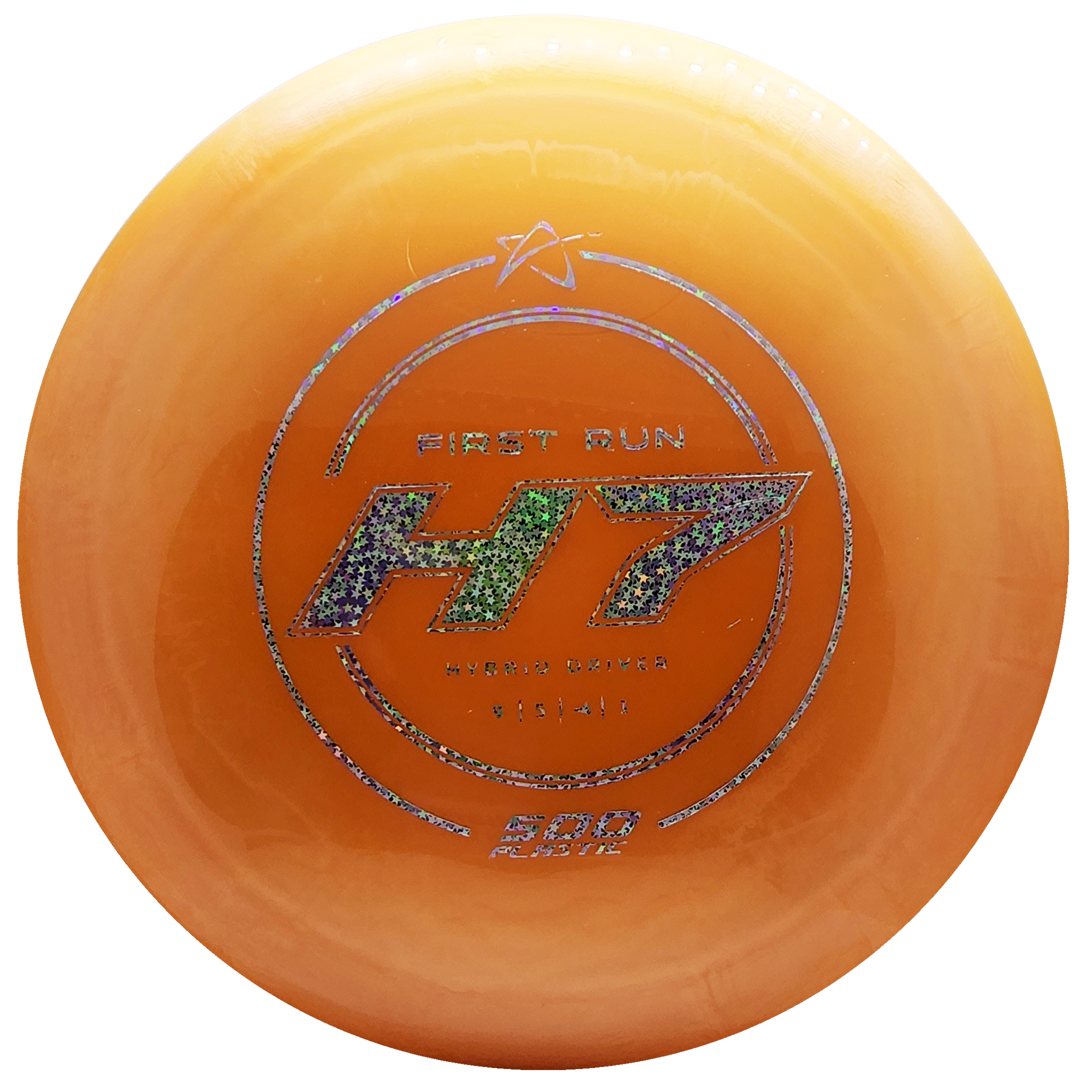 Prodigy: H7 Hybrid Driver - First Run Stamp - 500 Plastic - Orange/Silver