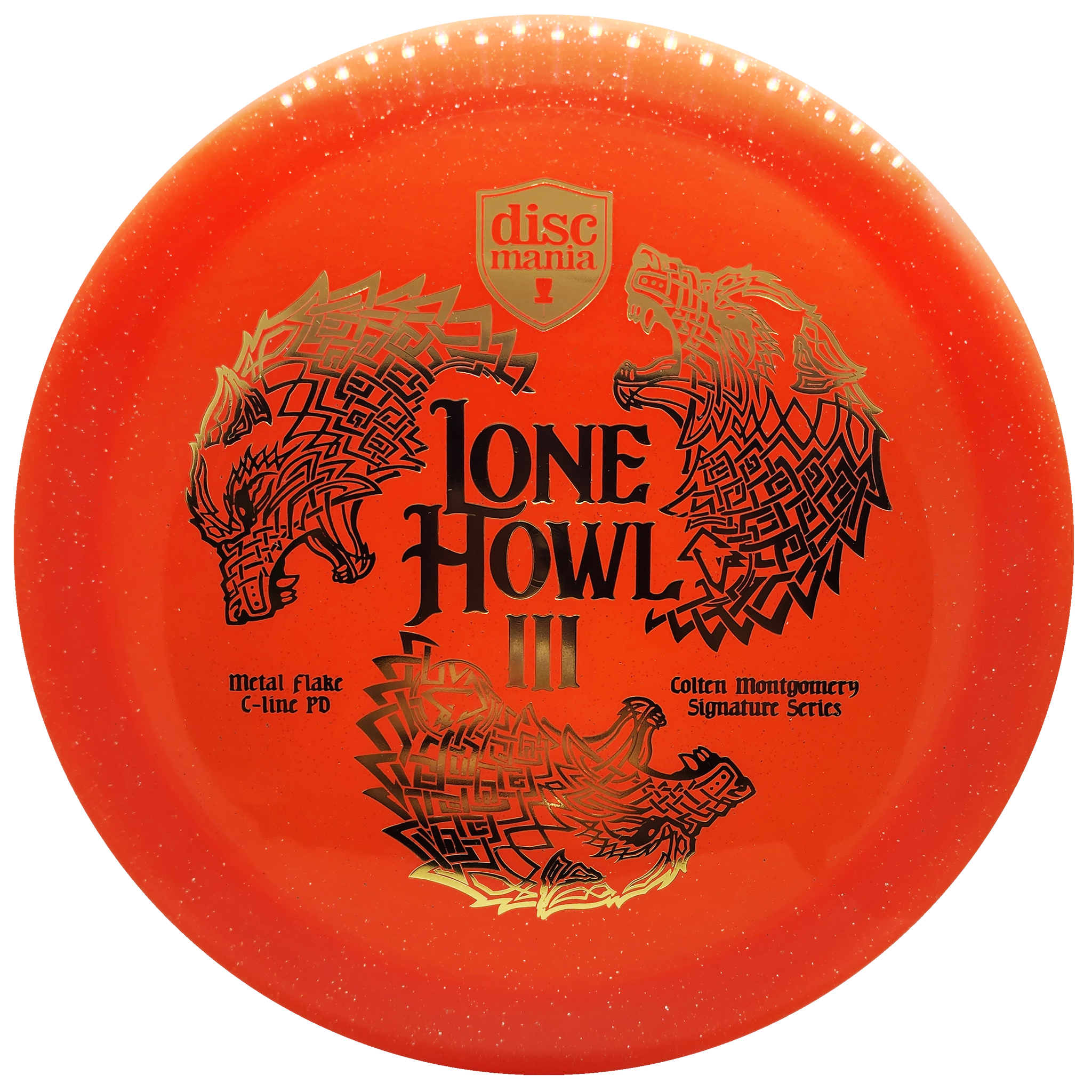 Discmania: Lone Howl 3 - Colten Montgomery Signature Series 0 Metal Flake C-Line PD - Orange/Gold