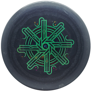 Prodigy: PA-3 Putt & Approach Disc - Dyna-metric Stamp - 300 Plastic - Black/Green/Rainbow