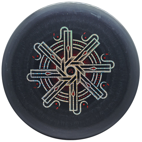 Prodigy: PA-3 Putt & Approach Disc - Dyna-metric Stamp - 300 Plastic - Black/Silver/Red