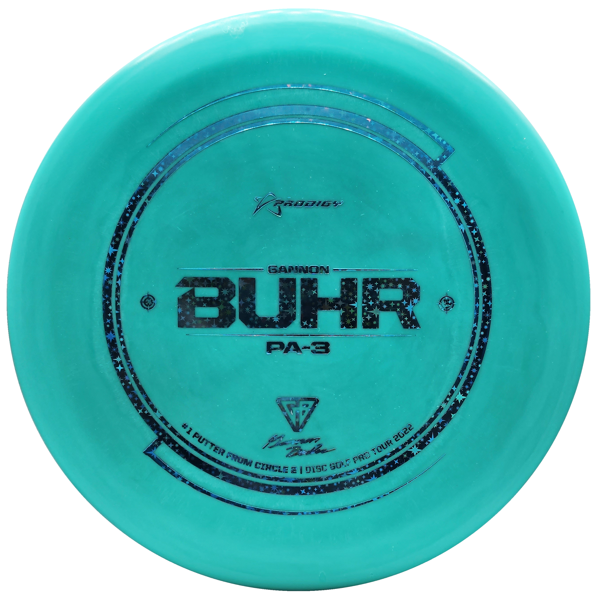 Prodigy: PA-3 Putt & Approach Disc - Gannon Buhr Circle 2 Leader Stamp - 350G Plastic - Green/Blue