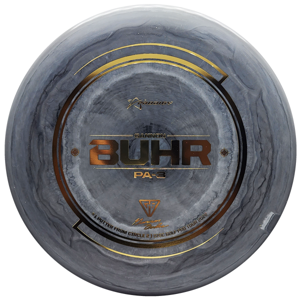 Prodigy: PA-3 Putt & Approach Disc - Gannon Buhr Circle 2 Leader Stamp - 350G Plastic - Grey/Gold