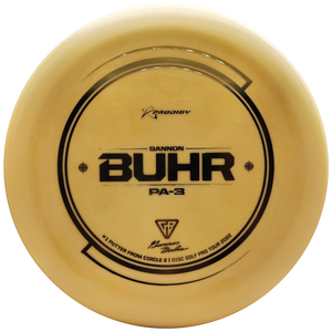 Prodigy: PA-3 Putt & Approach Disc - Gannon Buhr Circle 2 Leader Stamp - 350G Plastic - Light Yellow/Gold