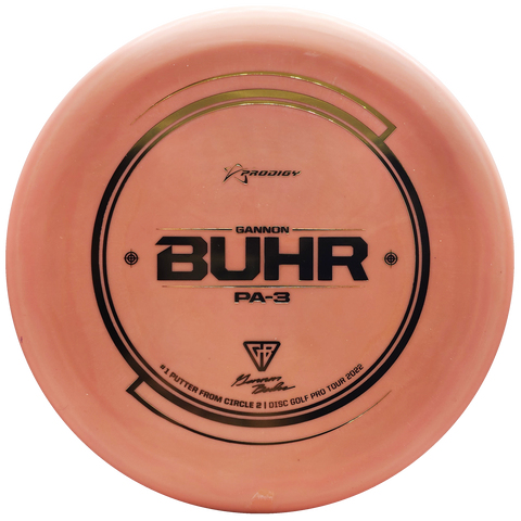 Prodigy: PA-3 Putt & Approach Disc - Gannon Buhr Circle 2 Leader Stamp - 350G Plastic - Peach/Gold