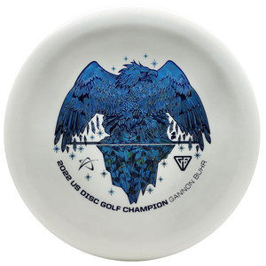 Prodigy: PA-3 Putt & Approach Disc - Gannon Buhr Permafrost Stamp - 300 Glow Plastic - White/Blue