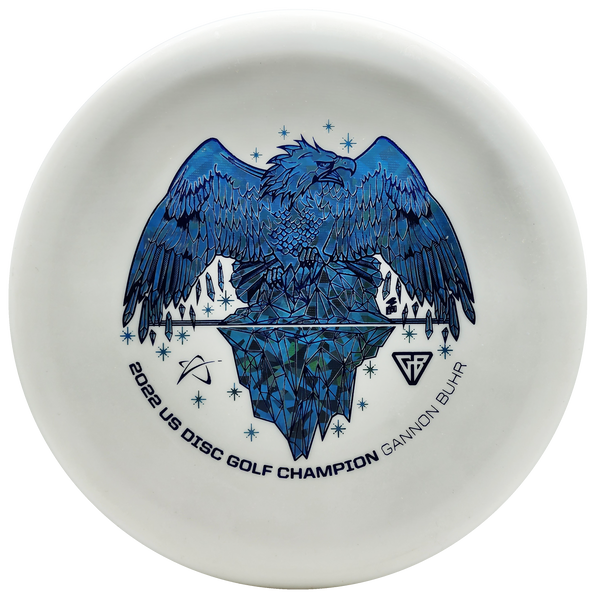 Prodigy: PA-3 Putt & Approach Disc - Gannon Buhr Permafrost Stamp - 300 Glow Plastic - White/Blue