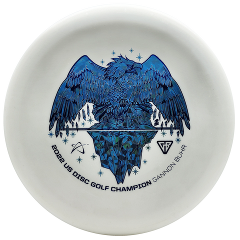 Prodigy: PA-3 Putt & Approach Disc - Gannon Buhr Permafrost Stamp - 300 Glow Plastic - White/Blue