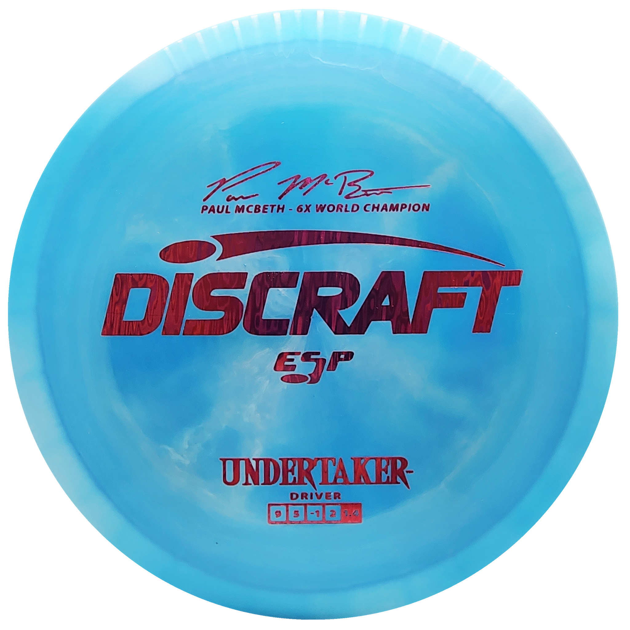 Discraft: Paul McBeth 6x ESP Undertaker Signature Series - Light Blue/Pink