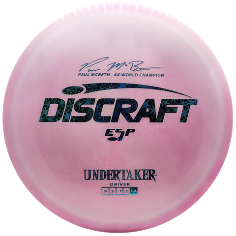 Discraft: Paul McBeth 6x ESP Undertaker Signature Series - Light Pink/Light Blue