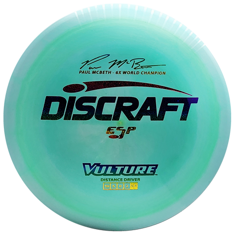 Discraft: Paul McBeth 6x ESP Vulture Signature Series - Turquoise/Rainbow